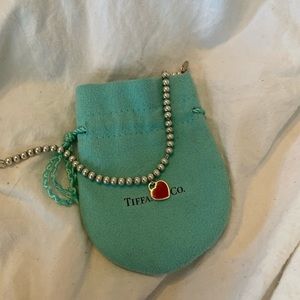 tiffany and co red heart bracelet
